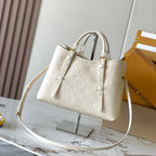 BABYLONE-TASCHE 31 AUS WEISSEM MONOGRAM-EMPREINTE-LEDER