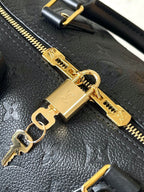 SPEEDY SOFT 30 IN SCHWARZEM MONOGRAM EMPREINTE LEDER