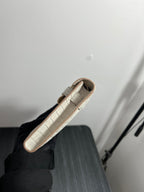 KELLY CUT 31 IN WHITE SHINNY ALLIGATOR LEATHER WITH GOLD HARDWARE (MADE-TO-ODER)