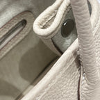 GARDEN PARTY 23CM IN OFF WHITE CALFSKIN