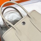 GARDEN PARTY 23CM IN OFF WHITE CALFSKIN