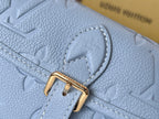 LV 25S MINI NANO DIANE 19 IN BEAU BLUE MONOGRAM EMPREINTE LEATHER GOLD HARDWARE