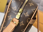 LV 25S TROCADERO MESSENGER BAG 29 IN BROWN MONOGRAM COATED CANVAS