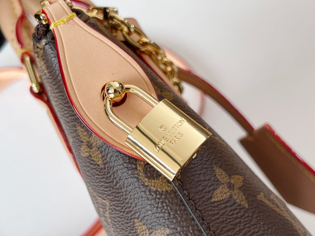 LV 25S LOCKIT BB 19 IN BRAUN MONOGRAMM BESCHICHTETES CANVAS GOLDENE BESCHLÄGE