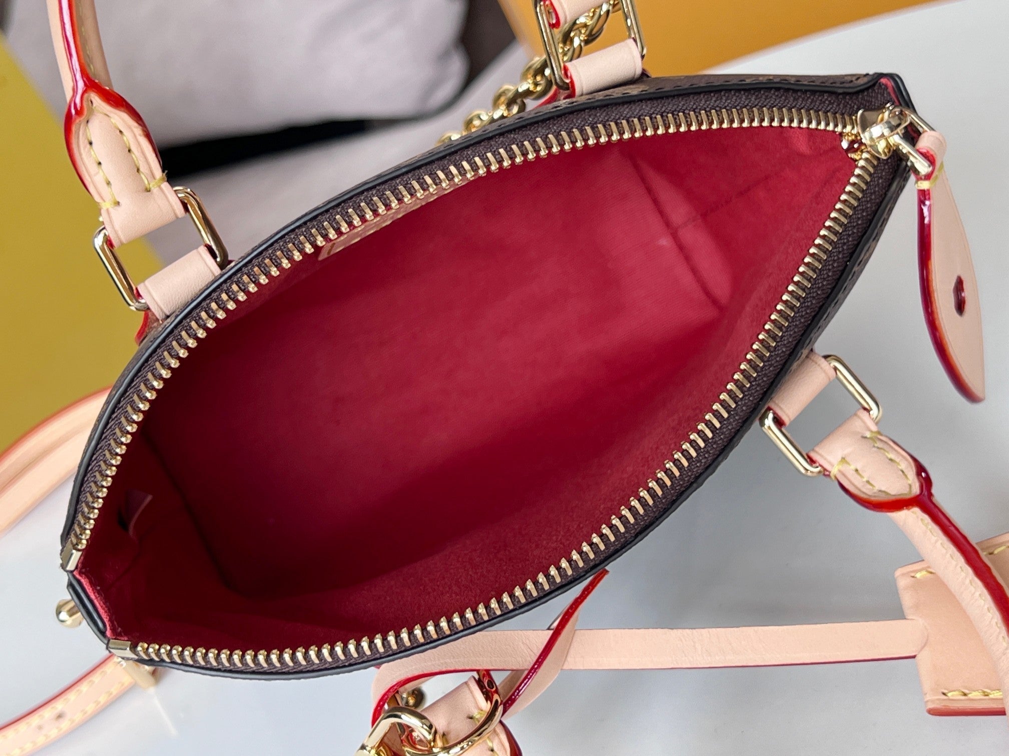 LV 25S LOCKIT BB 19 IN BRAUN MONOGRAMM BESCHICHTETES CANVAS GOLDENE BESCHLÄGE