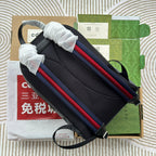 RUCKSACK 44 IN GRAUEM MONOGRAMM-CANVAS UND SCHWARZEN LEDERBEZÜGEN