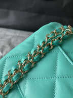 CC 20 BAG IN PERSIAN GREEN CALFSKIN GOLD HARDWARE
