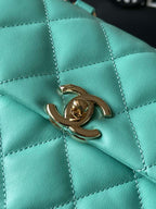 CC 20 BAG IN PERSIAN GREEN CALFSKIN GOLD HARDWARE