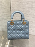 LADY MINI-TASCHE 20 IN ZERULEANBLAUEM LAMMLEDER