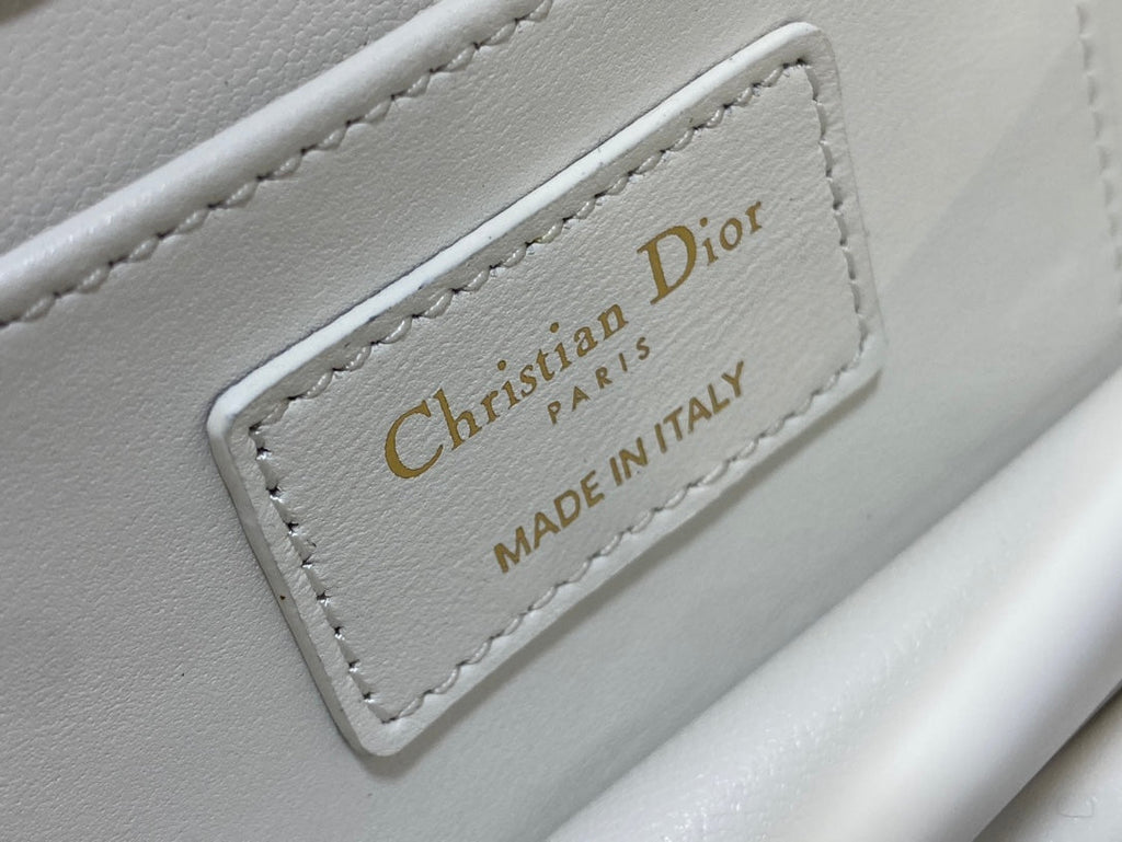 MINI 20 ANGE TASCHE IN WEISSEM MAKROCANNAGE-LAMMLEDER