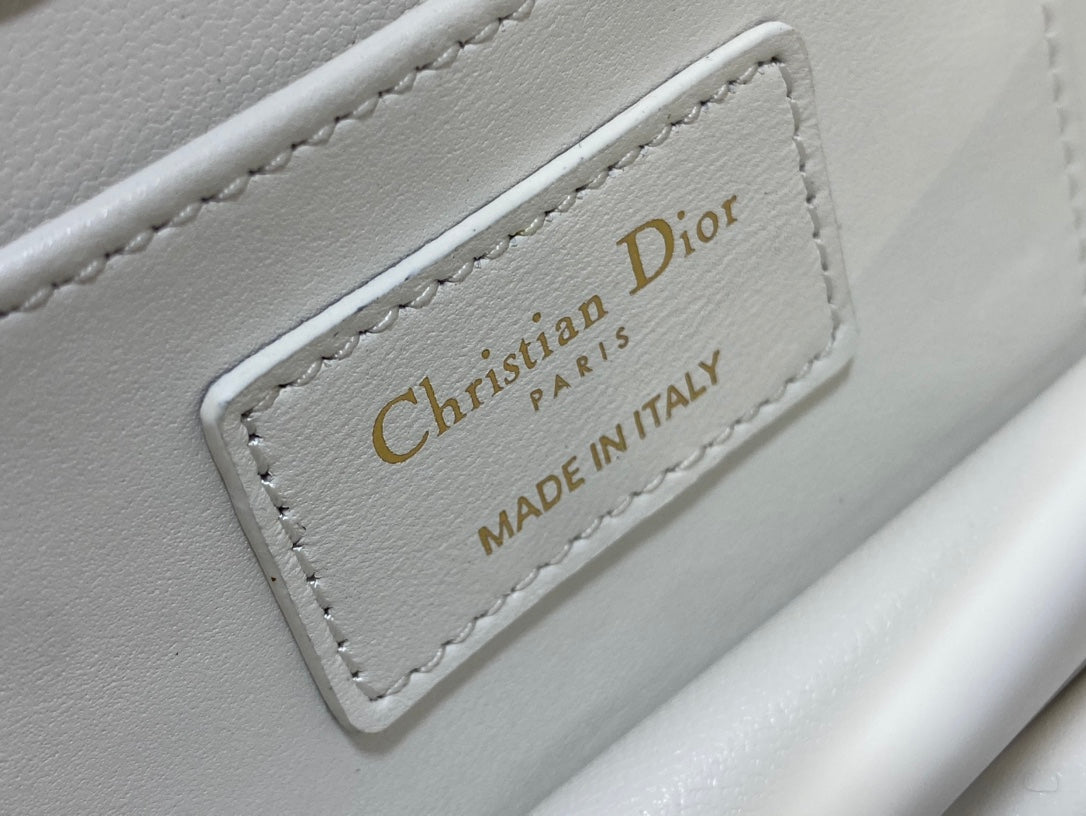 MINI 20 ANGE TASCHE IN WEISSEM MAKROCANNAGE-LAMMLEDER