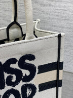 Tragetasche 26 Zoll, Weiß-Schwarz-Canvas-Mix 226503