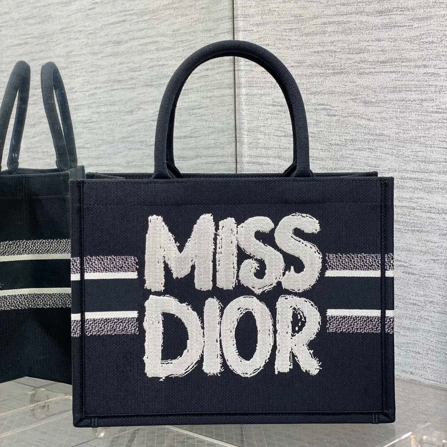 MITTLERE BUCHTRATTE 36 IN SCHWARZ-WEISSEM CANVAS 226507