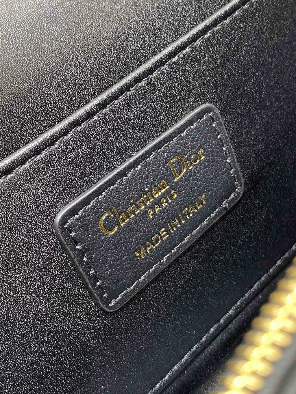 Klapptasche 18 Schwarz Gesteppt Vollständig Kalbsleder