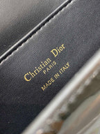 Klapptasche 18 Zoll, schwarzes Lackkalbsleder