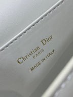 Klapptasche 18 Zoll, weißes Lackkalbsleder