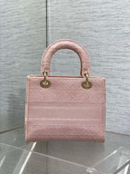 KLEINE 24-LADY-TASCHE AUS PASTELROSEM CANVAS