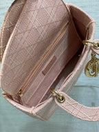 KLEINE 24-LADY-TASCHE AUS PASTELROSEM CANVAS