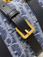 GROOVE MINI 17 TASCHE IN DENIMBLAU OBLIQUE MONOGRAM JACQUARD