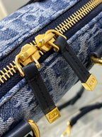 GROOVE MINI 17 TASCHE IN DENIMBLAU OBLIQUE MONOGRAM JACQUARD