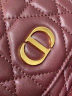 KLEINER 20-CARO-RUCKSACK IN PFLAUMENLILA MAKROCANNAGE-LAMMLEDER