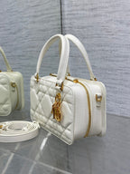 MINI GROOVE BAG 20 IN WHITE MACROCANNAGE LAMBSKIN 226485