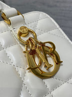 MINI GROOVE BAG 20 IN WHITE MACROCANNAGE LAMBSKIN 226485