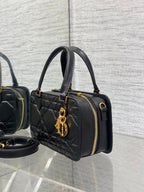 MINI GROOVE BAG 20 IN BLACK MACROCANNAGE LAMBSKIN 226487