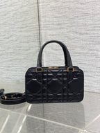 MINI GROOVE BAG 20 IN BLACK MACROCANNAGE LAMBSKIN 226487