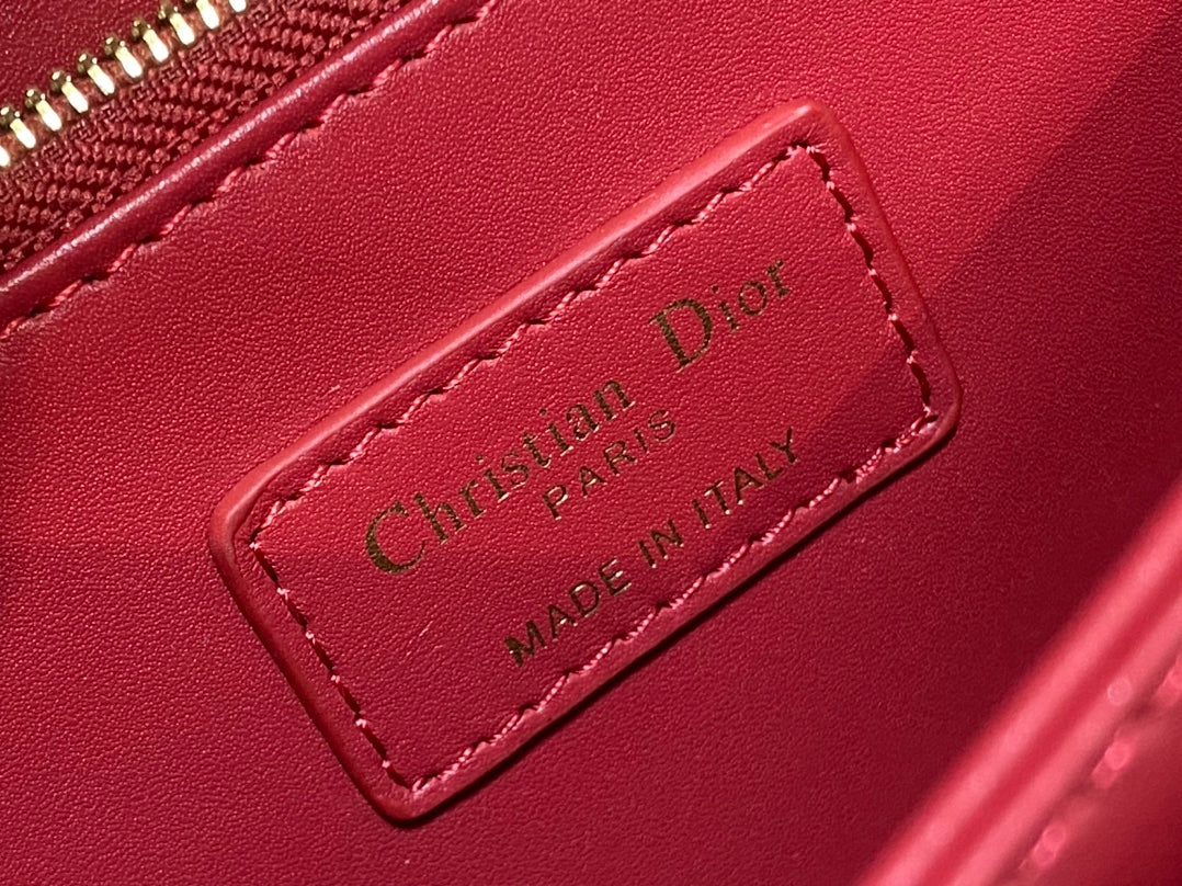 MINI-TASCHE 24 IN RUBBY RED LATENT CANNAGE KALBSLEDER