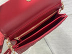 MINI-TASCHE 24 IN RUBBY RED LATENT CANNAGE KALBSLEDER
