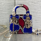 MINI 17 LADY BAG IN FARBENFROHEM SCHLANGENMUSTER LAMMLEDER 225981