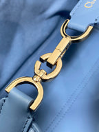 ALWAYS MINI 23 TASCHE IN AZURBLAUEM MAKROCANNAGE-KALBSKAUTSCHEIN