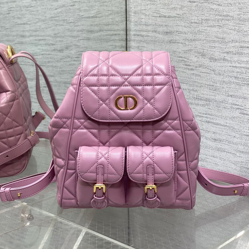 MITTELGROSSES 25 CARO RUCKSACK FLAMINGO PINK MAKROCANNAGE LAMMSCHILD