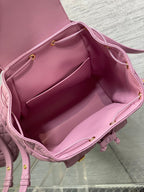 MITTELGROSSES 25 CARO RUCKSACK FLAMINGO PINK MAKROCANNAGE LAMMSCHILD