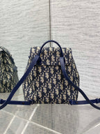 RUCKSACK 19 IN BLAU SCHIEFMONOGRAMM-JACQUARD