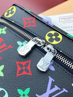 NICE BB 20 IN COLORFUL MONOGRAM CANVAS SILVER ZIPPER