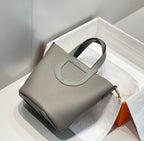 HERMES 25S IN THE LOOP 18 IN ETOUPE CALFSKIN GOLD HARDWARE