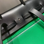 HERBAG A DOS ZIP RETOURNE BACKPACK 29 IN GREEN CANVAS AND BLACK CALFSKIN