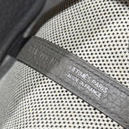 GARDEN PARTY 23CM IN WHITE TOILETS COTTON CANVAS AND GREY CALFSKIN