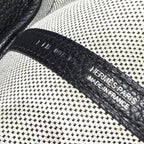 GARDEN PARTY 23CM IN WHITE TOILETS COTTON CANVAS AND BLACK CALFSKIN