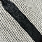 GARDEN PARTY 30CM IN WHITE TOILETS COTTON CANVAS AND BLACK CALFSKIN BLUE CANVAS ON SIDE OTHER