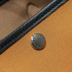 GARDEN PARTY 30CM IN ORANGE MINIMUM TOILETS COTTON CANVAS AND BLACK CALFSKIN