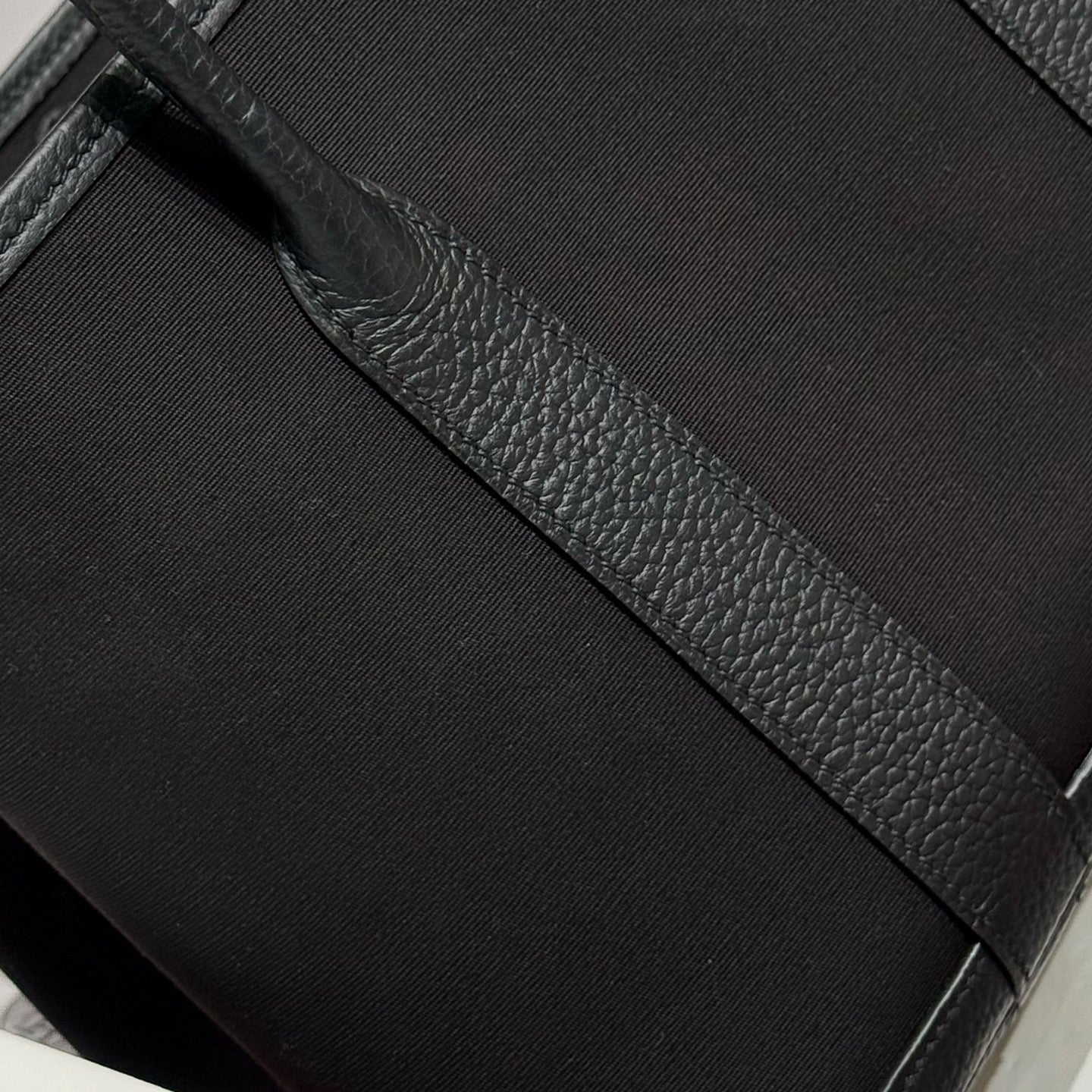 GARDEN PARTY 30CM IN BLACK TOILETS COTTON CANVAS AND CALFSKIN