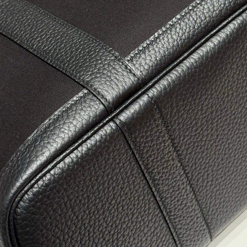 GARDEN PARTY 30CM IN BLACK TOILETS COTTON CANVAS AND CALFSKIN