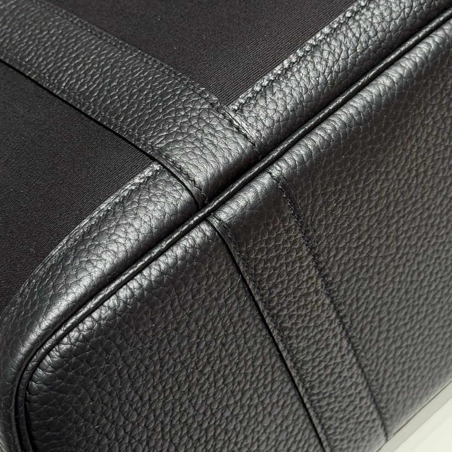 GARDEN PARTY 30CM IN BLACK TOILETS COTTON CANVAS AND CALFSKIN