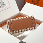 BIRKIN SHOULDER 29 IN GOLD CALFSKIN ÉCRU/BEIGE/FAUVE/ROSE POP/NOIR EMBROIDERY CANVAS