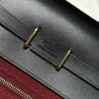 HERMES 25S MINI HERBAG 20 IN RED AND BLACK CANVAS GOLD HARDWARE