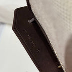 HERMES 25S MINI HERBAG 20 IN OFF WHITE AND BLACK CANVAS GOLD HARDWARE