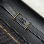HERMES 25S MINI HERBAG 20 IN FULL BLACK CANVAS GOLD HARDWARE